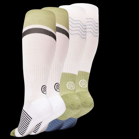 Gripjoy Men's Extended Size Compression Socks with Grips (Pack of 2) - Picture 1 of 4